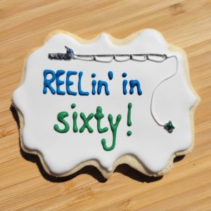 GF Fishing Themed Birthday Sugar Cookie