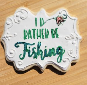 GF Fishing Themed Birthday Sugar Cookie