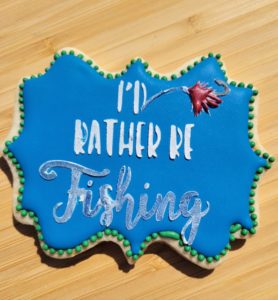 GF Fishing Themed Birthday Sugar Cookie