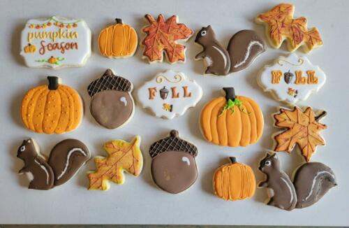 Gluten Free Fall Theme Decorated Sugar Cookies