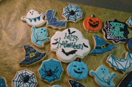 Gluten Free Halloween theme decorated sugar cookie collection.