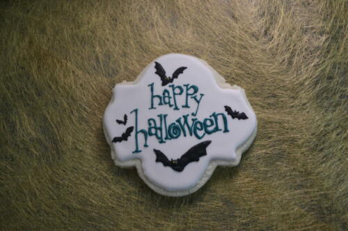 Gluten Free Happy Halloween decorated Halloween Theme sugar cookie